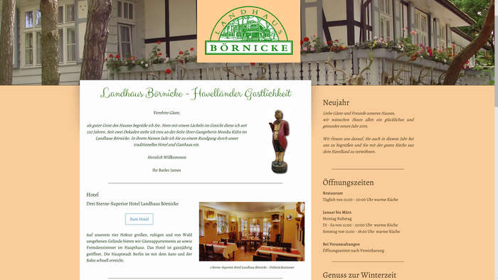 Landhaus Börnicke | Hotel und Restaurant im Havelland